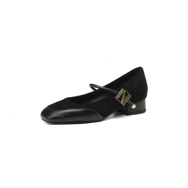 Chaussures de créateur de luxe femme Ballet talons bas chaussures chauffantes doux naturel en cuir véritable confort mode couleurs mélangées boucle chaussures nues YGN020-Y3-10