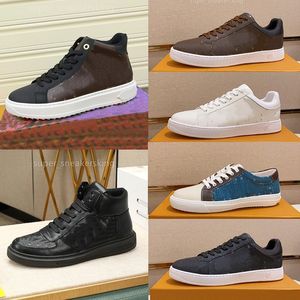 Chaussures de créateur hommes Beverly Hills baskets en cuir de veau formateur plate-forme en caoutchouc baskets en relief impression formateurs