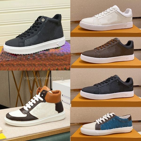 Zapatos de diseñador para hombre, zapatillas de deporte Beverly Hills, entrenador de piel de becerro, zapatillas de plataforma de goma para hombre, zapatillas deportivas con estampado en relieve, talla 38-45