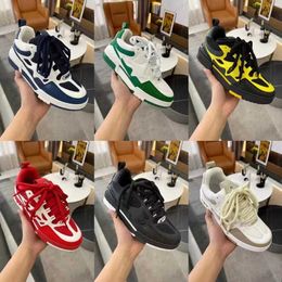 designer schoenen mannen chunky skate sneaker mesh kalfsleer suede rubber zool casual schoenen dubbele veters eu35-46 met doos NO447