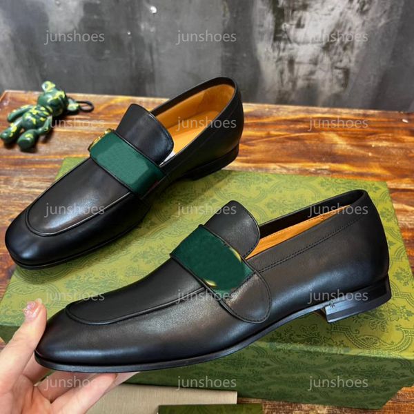 Chaussures de créateurs Hommes Jordaan Mocassins en cuir Classiques de luxe en cuir de veau Horsebit Chaussures habillées Casual Party Banquet Drivers Doudou Chaussures Taille 39-45