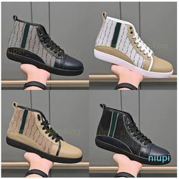 Chaussures de créateurs Hommes Plate-forme de laçage Baskets Designers Botte en cuir de veau oblique Baskets pour hommes avec