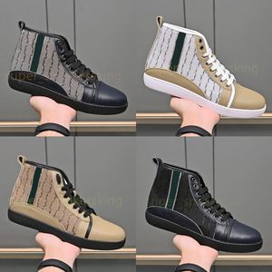 Chaussures de créateurs Hommes Plate-forme de laçage Baskets Designers de luxe Botte en cuir de veau oblique Baskets pour hommes avec boîte 38-45