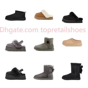 Chaussures de créateurs hommes Slippers châtaigniers glissements de mouton femmes hommes hommes ultra mini plate-forme chaussures à glissière