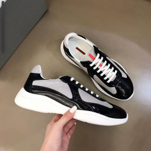 Chaussures designer hommes femmes Amériques Cup XL Sneakers en cuir de haute qualité Traineurs plats en cuir de haute qualité