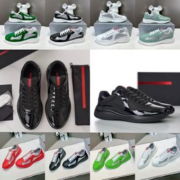 chaussures de marque baskets chaussures décontractées baskets plates chaussures pour hommes chaussures femmes coupe des amériques cuir de créateur cuir verni de luxe blanc noir vert chaussures à lacets en maille