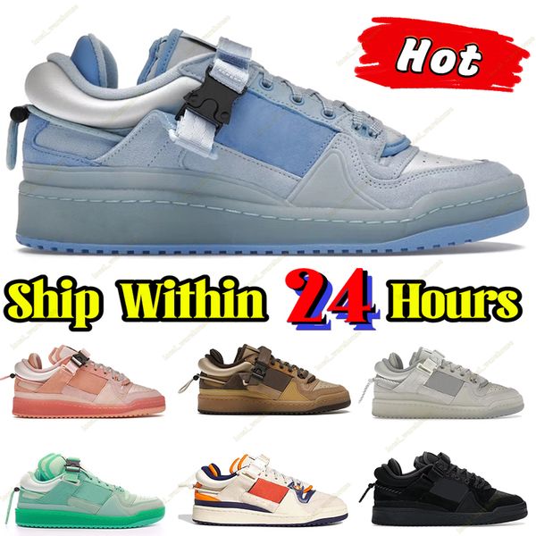 Chaussures designer Hommes Femmes Bad Bunny Forums Sneakers Low Trainer For Mens Casual Platform Shoe Blue Tint Last Forums Triple Black Brown Mens Womens Outdoor Trainers