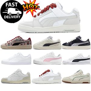 Chaussures designer pour hommes classiques Pumaa talon haut rose blanc noir rose rose bleu hommes femmes entraîneurs de chaussures décontractées baskets 35.5-45 rétro