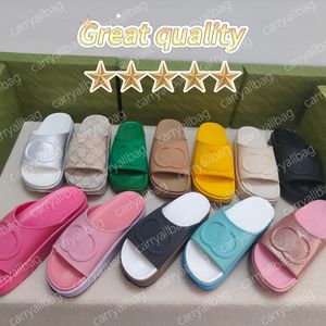 Designerschoenen Nieuwe stijl Slippers Sandaal Glijbaan Macaron dikke bodem antislip zachte bodem mode G huisslipper dames dragen strandslippers INS Ijs Dikke Zool