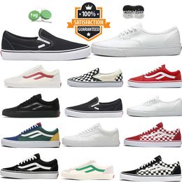 Chaussures de créateurs Old Skool Vass Chaussures de skateboard décontractées Triple Blanc Noir Rouge Rose Mode Slip sur Skateboard Sports Baskets en plein air