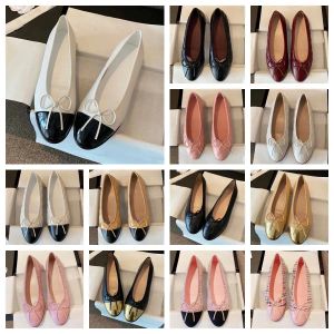 Chaussures de créateur Paris 2C, chaussures de Ballet noires pour femmes, escarpins de printemps matelassés en cuir véritable, ballerine de luxe en velours, Mules piétinées