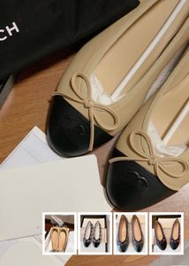 Designer schoenen Parijs merk terug ballet flats designer schoen dames lente gewatteerde lederen slip op ballerina flats voor dames luxe ronde neus dameskleding schoenen