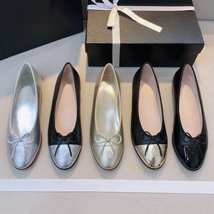 Designer schoenen Parijs merk zwarte abrikoos ballet flats schoenen vrouwen gewatteerde lederen slip op ballerina luxe ronde neus elegante dames jurk schoen