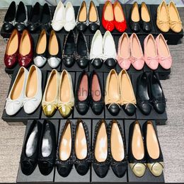 Zapatos de diseñador Paris Brand channle diseñador Zapatos planos de ballet negros Mujeres Primavera Acolchado Cuero genuino Slip on Ballerina Zapato de vestir de lujo con punta redonda para mujer