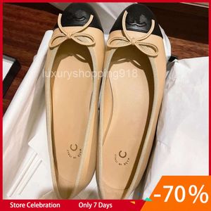 Designer schoenen Parijs merk ontwerper zwarte ballet flats schoenen dames lente gewatteerde lederen slip op ballerina luxe ronde neus dames HJ2G dfgb