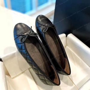 Designer schoenen Parijs merk CCity zwarte ballet flats schoenen dames lente gewatteerde lederen slip op ballerina luxe dansschoen ronde neus dames size35-41
