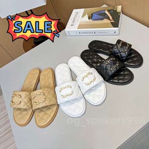 Zapatos de diseñador Sandalias de diseñador de moda de París Zapatillas de lujo para mujer 2C Sandalias de marca de fondo plano Verano Marca clásica Slide Beach para mujer