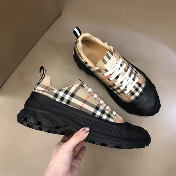 Designer B30 Chaussures de sport Rétro Arthur Plaid Coton Chaussures de sport Paris Chaussures de jogging de luxe B22 Boîte à lacet pour hommes classiques à la mode expédiée