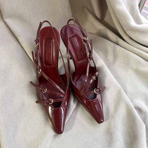 Chaussures de créateur pointues talons talons de vache talon en cuir haut 5 cm 10cm marque de luxe pour femmes hautes chaussures d'usine de fête de mariage avec boîte