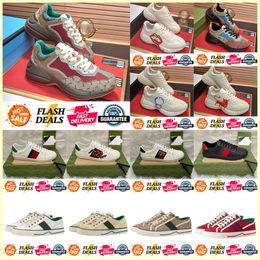 Zapatos de diseñador Rhyton Top Bee Sneaker Tenis 1977 Lienzo Patrón a cuadros Plataforma Clásico Gamuza Cuero Deportes Hombres Mujeres Zapatillas de deporte Running 8576