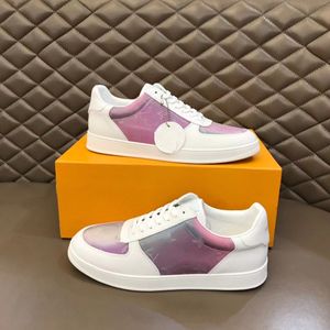 Chaussures de créateurs Rivoli Sneaker Luxe Hommes Baskets basses Designers 100% véritable botte en cuir de veau arc-en-ciel Formateurs 38-46 05