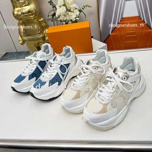 Designer Schoenen Run 55 sneaker Run Schoenen Echt Leer Sport Sneakers Mannen Flats Casual Snelheid Rubber Trainers 35-44