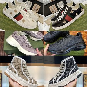 Ryhton Casual Shoes Designer Sneakers Chaussures Bee Ace Sneakers High Quality Mens Chaussures Vintage Luxury Mesulades Cuir Chaussures Sneakers Scouleur 1977 avec boîte