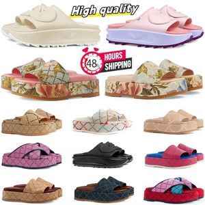 Designer schoenen Slippers Sandaal Glijbaan Macaron dikke bodem antislip zachte bodem mode G huis slipper vrouwen dragen strandplatforms