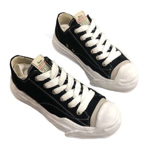 Designer schoenen sneakers plaat-formaat mmy trainers mmy maison mihara yasuhiro schoenen canvas zwart wit grijs gele heren trainers buitenschoen des chaussures maat 36-45