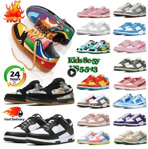 Designer Schoenen Sneakers SB Lows Panda Heren Plat Zwart Wit Grijs Fog UNC Triple Pink Rose Whisper Team Goud Blauw Framboos Aardbei Perzik Hardloopschoenen voor heren