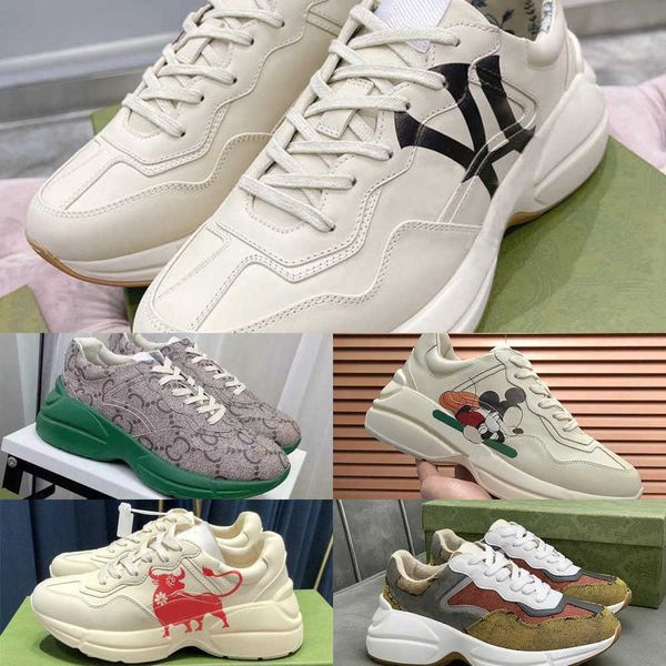 Zapatos de diseñador Zapatillas de deporte Zapatillas de deporte para mujer Diseñadores de zapatos Zapatillas de deporte de lujo vintage Chaussures Beige Hombres Mujeres con bolsa para el polvo