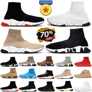 Chaussures de créateurs Chaussettes Chaussures de course Plate-forme Hommes Hommes Femme Brillant Knit Speed ​​2.0 1.0 Entraîneur Runner Sneaker Chaussette Chaussure Nice Femmes Baskets Vitesses Booties