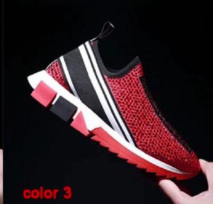 Designer Chaussures Sorrento Sneakers Hommes Tissu Stretch Jersey Slip-on Sneaker Lady Bicolore Caoutchouc Micro Sole Respirant Casual Chaussure 35-44