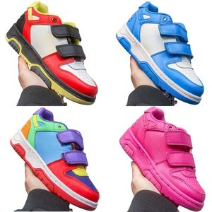 Designerschoenen, stijlvolle hardloopschoenen, merk kinderschoenen, luxe leren basketbalschoenen voor kinderen, casual jongens, meisjes, skateboardschoenen, plat ademend, lage sneakers, roze