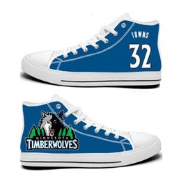 Zapatos de diseñador Timberwolves zapatos casuales para hombres Anthony Edwards Rudy Gobert Karl-Anthony Towns Zapatos de baloncesto Moore Jr. Jaden McDaniels Zapatos de lona zapatos personalizados