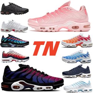 Chaussures de designer tn plus chaussures de course tns hommes femmes vaporupluss triple noir blanc mousse laser blue gradients orange