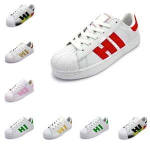 Designer schoenen teen shell casual schoenen mannen vrouwen sneakers fashion trend streep vlakke shell-toe schoenen sport hardloopschoenen 36-45