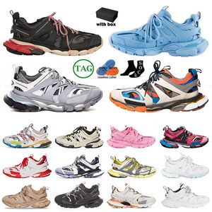 Chaussures de créateur Track 3 3.0 Paris Hommes Femmes Triple S Casual Chaussure Chaussette Blanc Noir Baskets Rétros Pistes Tess.s.Plateforme imprimée en nylon Gomma Leather Trainer