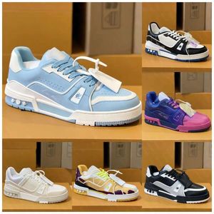 Chaussures de créateurs Sneakers entraîneurs femmes homme panchromatique de luxe de luxe en denim plate-forme en cuir en relief chaussures décontractées