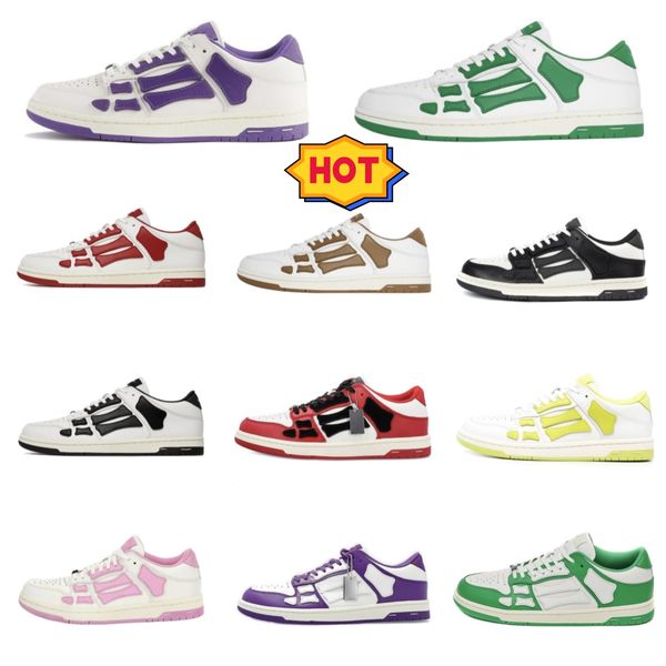 zapatos de diseñador Zapatillas de deporte zapatos de mujer zapatos de hombre zapatillas de deporte zapatos para correr zapatos casuales zapatillas de deporte moda de lujo Amantes huesos Corte bajo con cordones negro gris plano