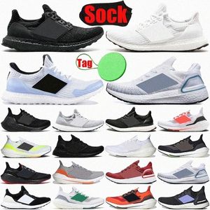 Chaussures de designer ultra boost 22 baskets 4.0 DNA White Wonder Wonder Orange Metallic Triple Black Trainers pour hommes W9L5 #