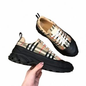 Designer schoenen Vintage Arthur Checked B22 Cott Sneakers Designer Fi Classic Trainer Lace-Up Jogging Casual Mens Men Men Sneaker Luxe met B K9UH#