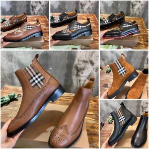 Designer schoenen vintage checkpanel leer derby schoenen