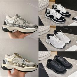 Chaussures de créateurs Vintage Daim Baskets Hommes Sneaker Femmes Casual Chaussure En Cuir Plateforme Baskets Patchwork Réfléchissant Sneaker À Lacets Golden Silver Trainer avec boîte