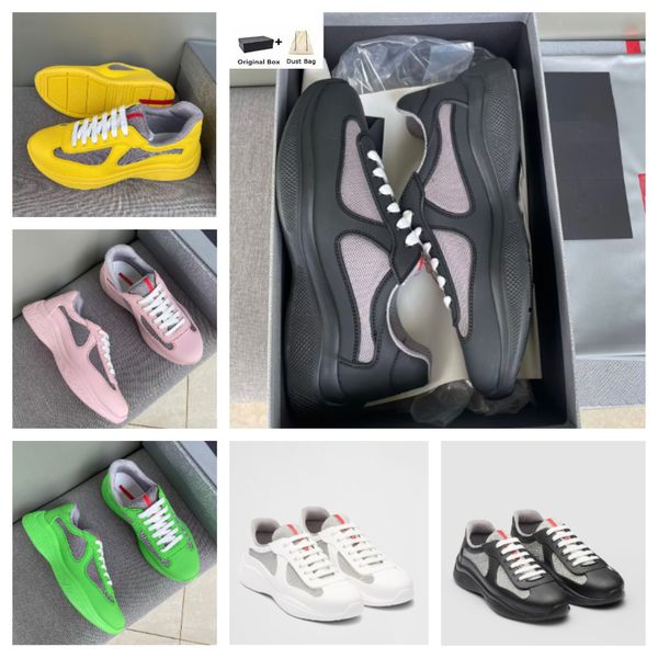 chaussures de marque avec boîte Hommes America Cup Sneakers Chaussures b22 Vélo en caoutchouc souple dhgate Homme Tissu technique Cuir de veau Casual Marche Confort Été Couple Chaussure de sport