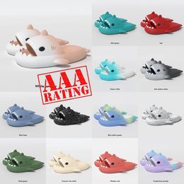 designer shoes woman sandal Summer Shark Pantoufles Pour Hommes Couples Intérieur Extérieur Shark Diapositives Chaussures À Semelles Épaisses Enfants Sandales Dégradé Tongs Eur 36-45