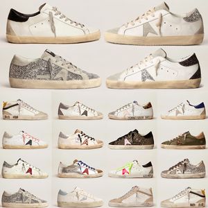 Zapatos de diseñador mujer marca hombres zapatos casuales nuevo lanzamiento zapato de lujo Italia zapatillas de deporte lentejuelas clásico blanco hacer viejo zapato casual con cordones mujer hombre unisex