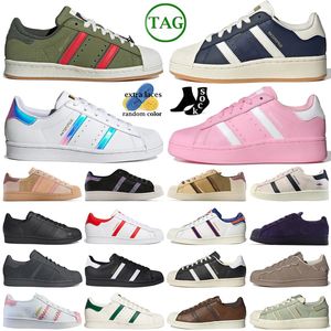 Chaussures designer Femmes hommes stan smith baskets super star nuage blanc noyau noir rose fondation métallique or argenté marine navy sneaker sneaker lux dorsal