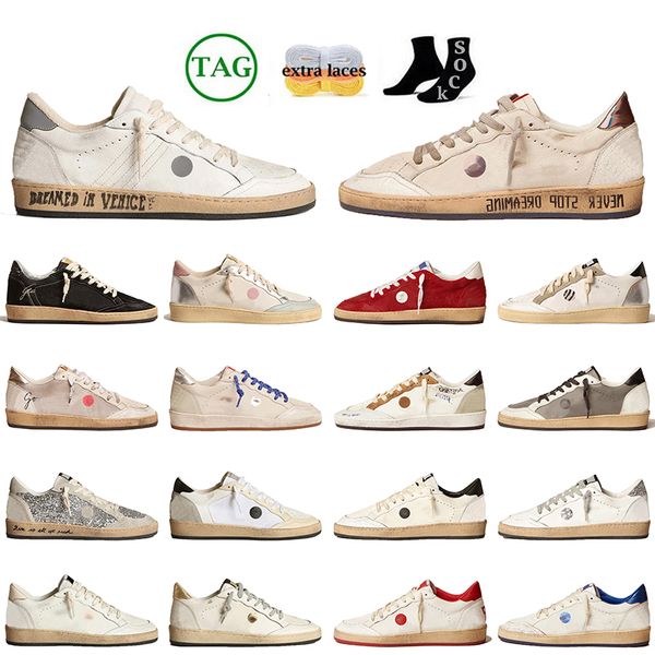 Zapatos de diseñador Mujer Hombre Casual Goldenstar Super Star Zapatillas de deporte Rosa Azul Plata Negro Verde Tablón de talón Estrellas Entrenadores para hombre Itlay Marca Famosa para mujer Hombres Mocasines