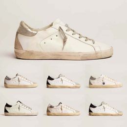 Zapatos de diseñador zapatos deportivos para mujer marca italiana superestrella ante lentejuelas estampado de leopardo blanco desgastado sucio zapatos casuales con cordones tamaño 35-41-2